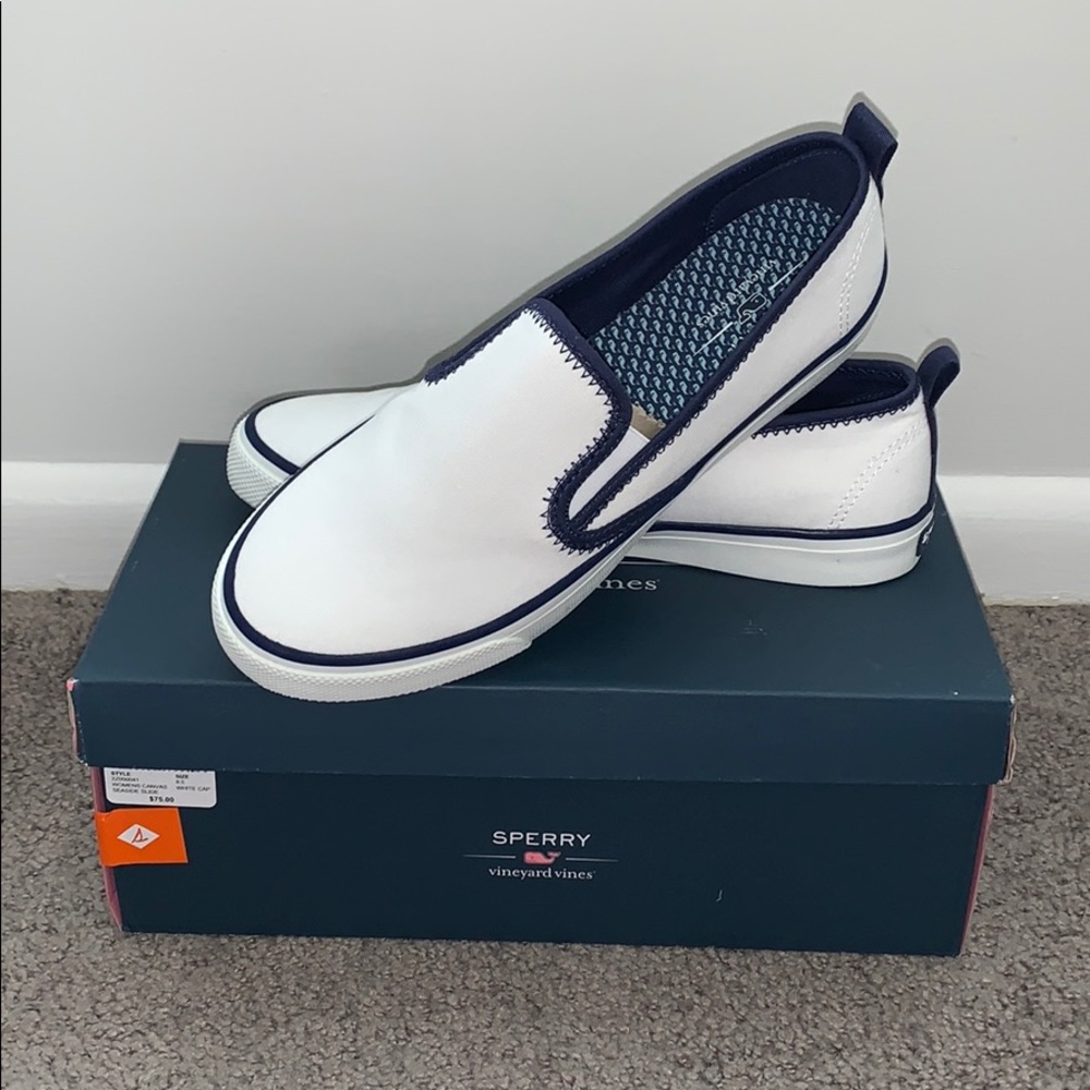 Brand new vineyard vines/sperry slip on sneakers